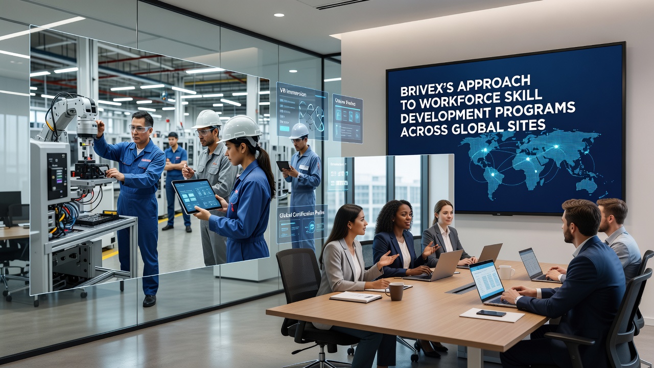 Global team collaborating during a skill development workshop